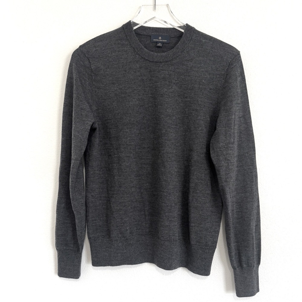 Brooks Brothers Men's Ultimate Merino Wool Crewneck Sweater - Heather Grey